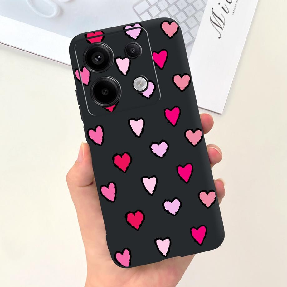 

Love Heart Phone Case For Xiaomi Poco X6 Pro 5G Case PocoX6 5G Coques Soft Liquid Silicone Capa For Xiaomi Redmi Note 13 Pro 5G Poco X6 Pro 5G