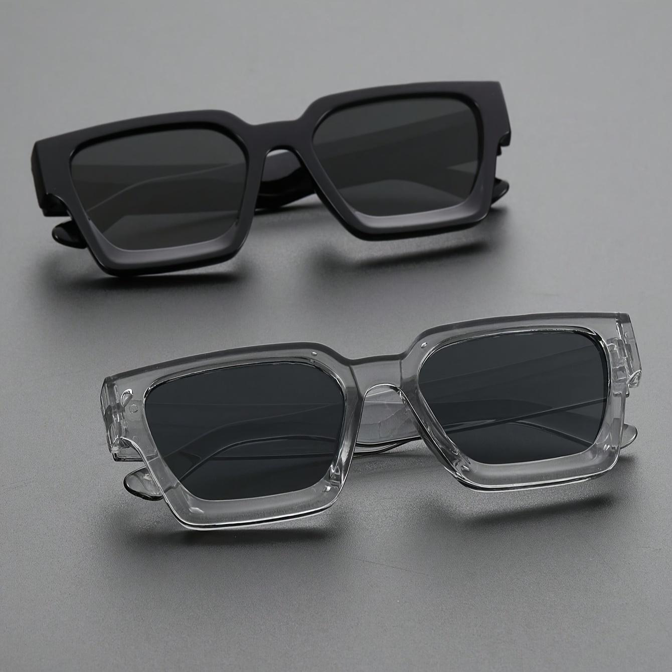 

1/2 Pc S Classic Fashion Square Plastic Frame Women Sunglasses For Men Daily Life Shades Eyewear Accessories.