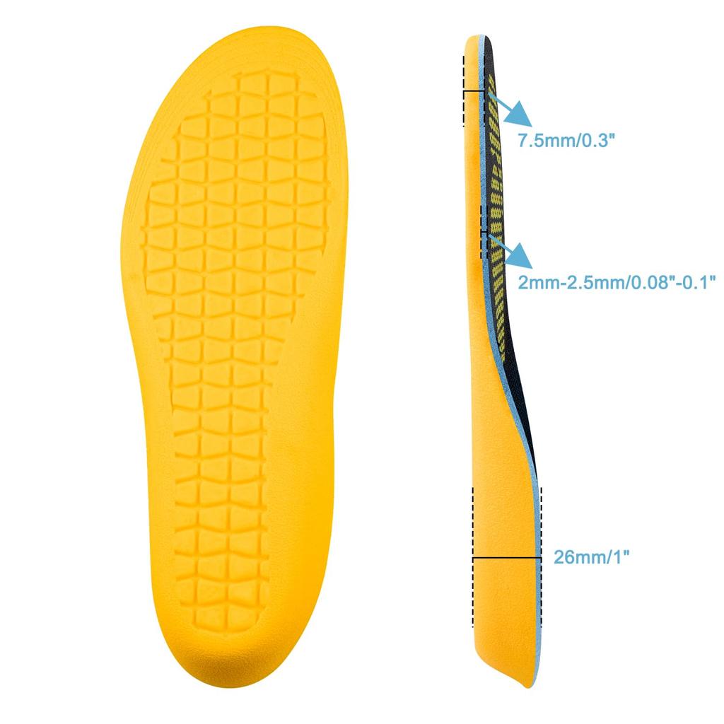 Endoto Insoles for Keen Shoes Replacement Insoles for Work Boots Comfort and Pain Relief Men's - - (Size 30.5cm)