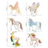 Eye-catching Fantasy Unicorn Rainbow Horse Pvc Model With Adorable Flying Pony And Elf Sheep