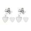 1/2/3Pcs Triangle Keychain Guitar Pick Holder Clear Case Heart Shaped