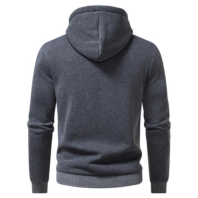 Men's Lace-Up Hooded Sweatshirt Casual Pullover for Men Autumn Winter Warm Fashion Hoodie with Pocket Multi-Color Male Tops