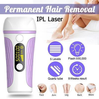 12V Purple Laser Epilator IPL Permanent Hair Removal Device Hair Remove Face&Body Skin Painless Shaving Epilator
