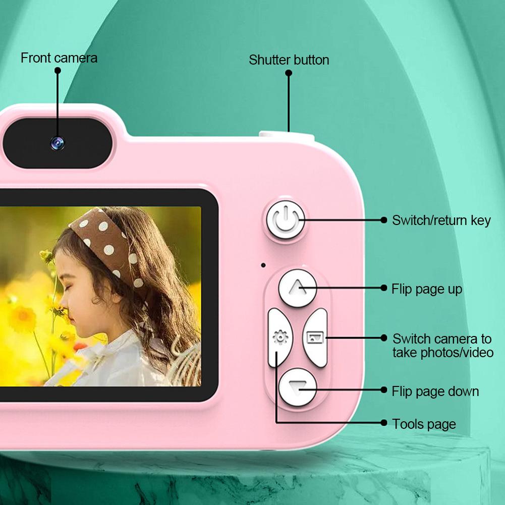 Y8 Детская камера Цифровая фотосъемка 2-дюймовая перезаряжаемая мини цифровая симпатичная — фото 13