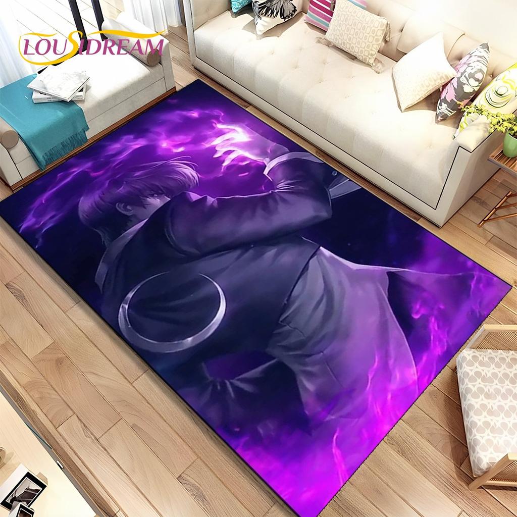 3D King of Fighters Retro Game Gamer Area Rug,Carpet Rug for Home Living Room Bedroom Sofa Doormat Decor,kids Non-slip Floor Mat