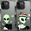 G-Green Alien Phone Case For iPhone 17 16 15 14 13 12 11 Pro Max Plus Silver Matte Black Cover