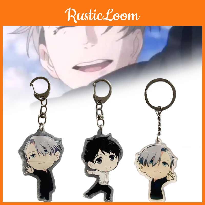 On Yur Ice Katsuki Yuri Victor Nikiforov Key Chain Backpack Decoration Pendant