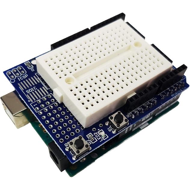 Breadboard Shield for Prototyping Arduino Uno