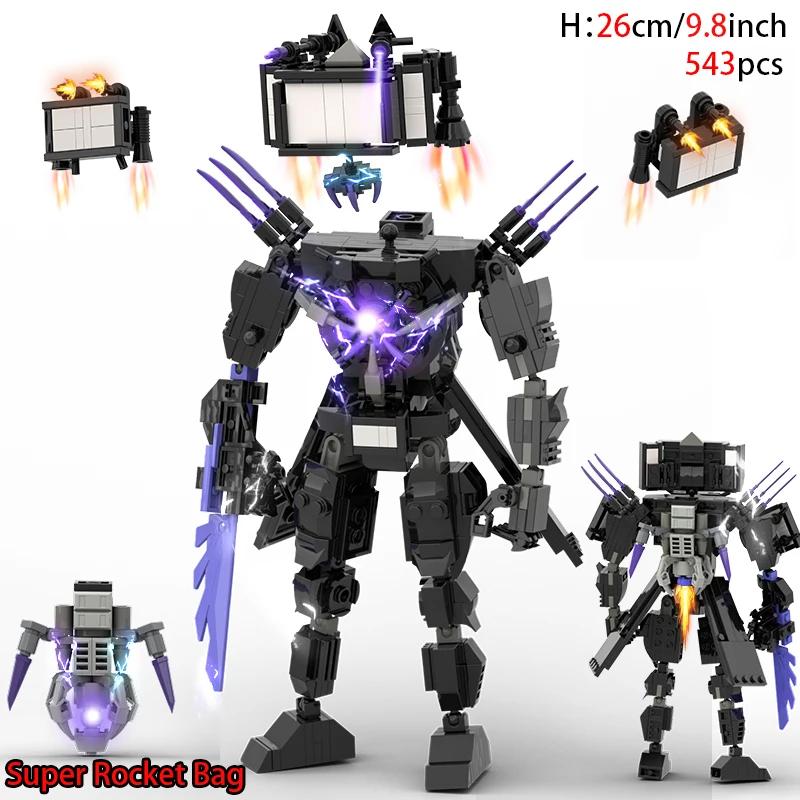 Nouveau Skibidi Toileted Titan TVman Géant Amélioré Speakerman Blocs de Construction Figurine d'Animation Modèle Jouets pour Enfant Idées Cadeaux Noël