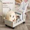 Under-Desk Book Storage Box with Wheels, Backpack Organizer Rack for Classroom Use, Large Book Storage Box for Student Dormitory Organization