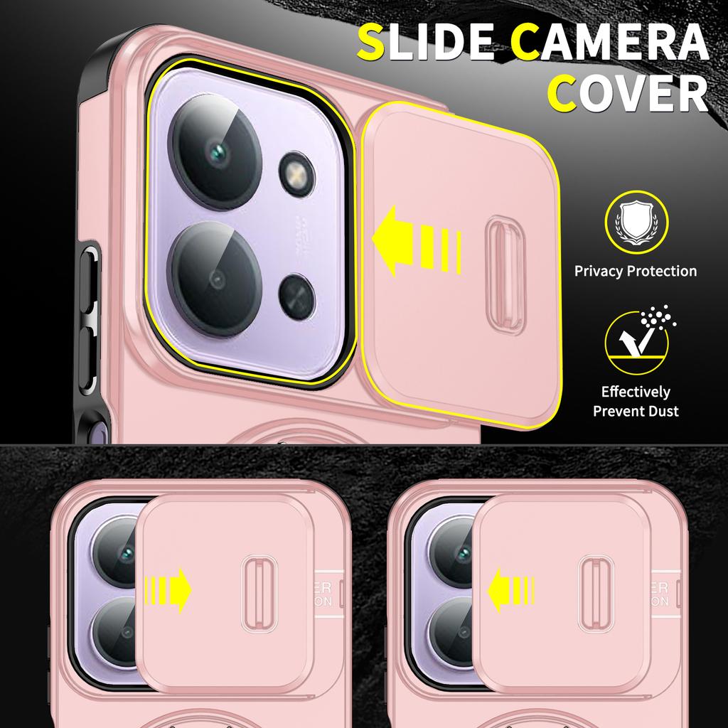 Voor Redmi 15C A5 171mm 173mm 360 Graden Roterende Magnetische Beugel Voor Redmi 15 5G 169mm Met Camera Bescherming Telefoonhoes