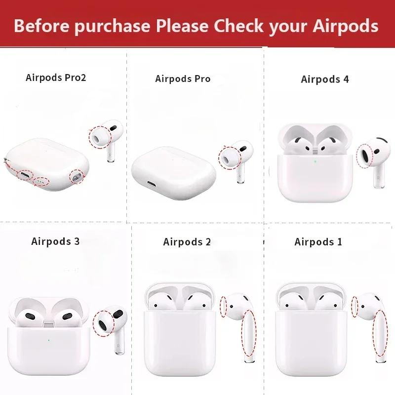 Wireless Earphones Protection Case For Apple AirPods 4 3 Pro 2 1 With Safety Lock Buckle Shockproof Shell Headphone Accessories