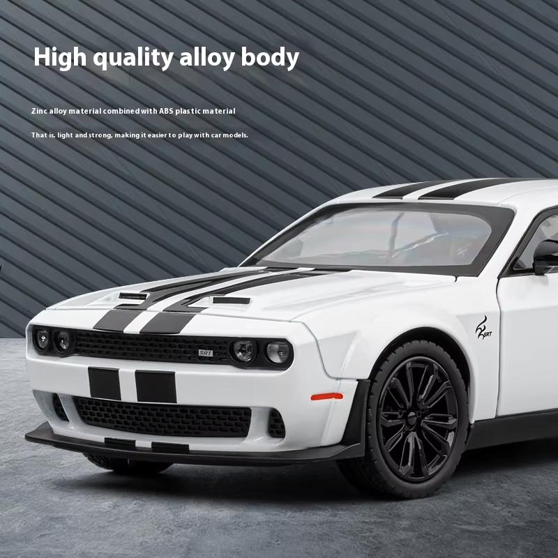 New 1:22 Dodge Challenger Redeye Hellcat Super Muscle Sports Car Alloy Metal Diecast Car Model Sound & Light Collection Hobbies Gift