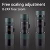 High Performance 8-24x30 Monocular with FMC Coating for Outdoor Enthusiasts Perfect for Hunting Wildlife Watching Birding
