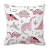 Office Sofa Car Cushion Cover Luxury Home Decoration Pillow Cover Cute Cartoon Little Dinosaur Animal Pattern