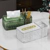 Luxury Tissue Box Holder Organizer Dispenser Living Room Coffee Table Desktop Remote Control Storage Box INS Napkin Holder