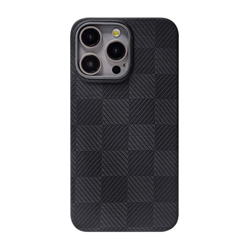 Carbon Fiber Shockproof Luxury Phone Case for 13Pro 13Pro Max Slim Lightweight Soft Cover Magnetic Ring Holder Custom