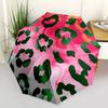 1pc Leopard Print Pattern Automatic Folding Umbrella Portable Collapsible 8-Rib Umbrella for All Seasons, Casual Outdoor Accessory, PerfectB51