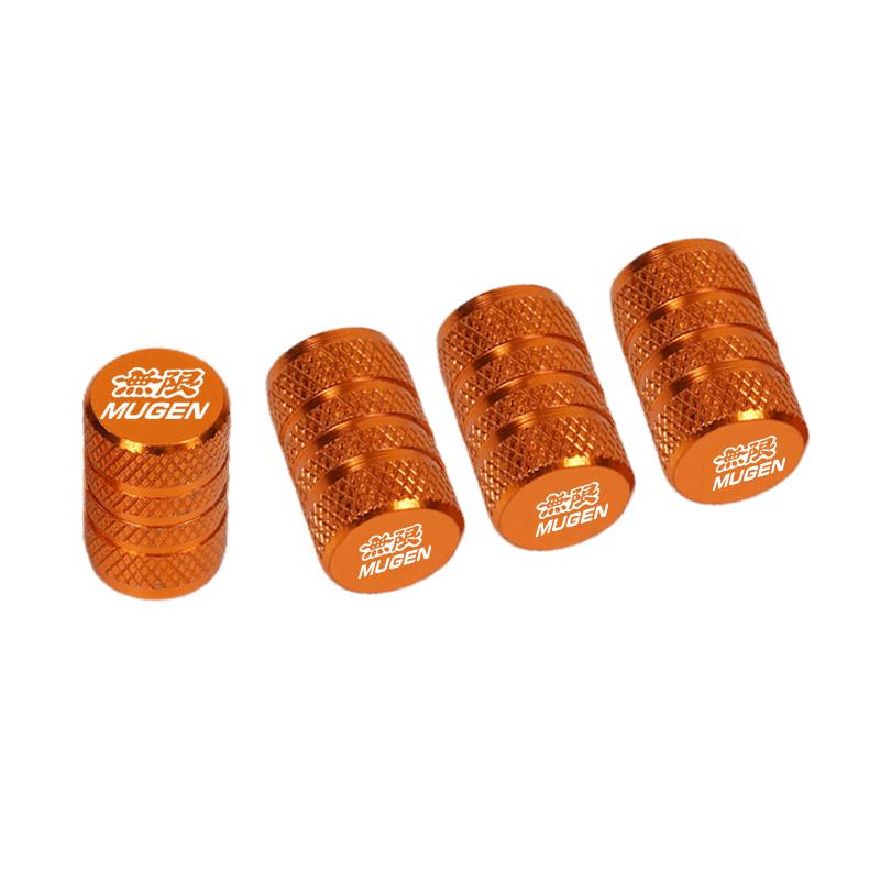 4pcs Car CNC Aluminum Tire Valve Air Port Stem Cover Caps For Honda Mugen Power Civic Accord CRV Hrv Fit Jazz Accessories