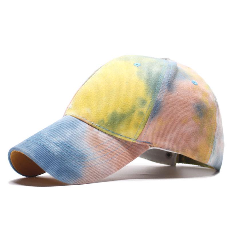 New tie-dye baseball cap men's and women's fashion trend cap spring and summer outdoor leisure visor
