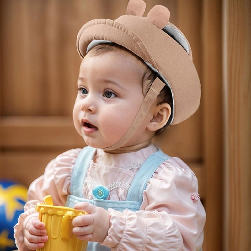 Prodyšná dětská bezpečnostní helma Klobouk Jednobarevný Lehký design Ochrana hlavy pro učící se chodit Batole Dítě