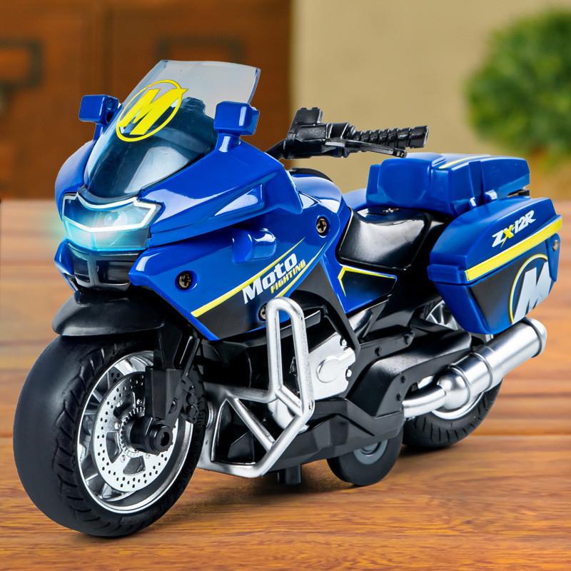 Jungen-Fahrzeug Metallmotorrad Spielzeug mit Licht- und Soundeffekten Für Kinder ab 3 Jahren