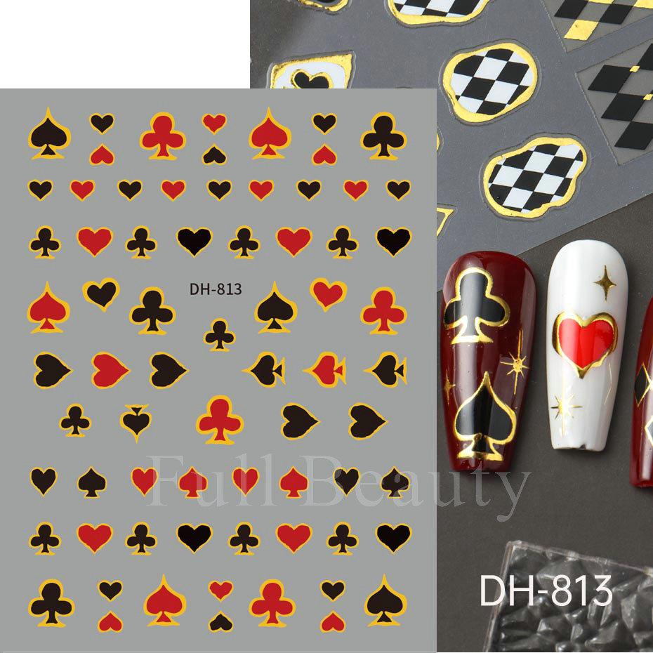 Nail Art Sticker, Little Spirit Snake, Moon, Mango, Gold And Silver, Black And White Snake Cartoon Nail Sticker.