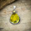 Lemon Topaz Gemstone Handmade 925 Sterling Silver Jewelry Pendant 2.36" M-191