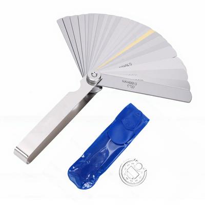 32 Blade Feeler Filler Gauge Stainless Steel Dual Marked Metric and Imperial Gap Measuring Tool