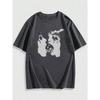 Street Life Summer Portrait Printed Women Men Unisex Cotton T-shirt Luxury Brand Fashion Big Size Top Short Sleeve Classic Tee