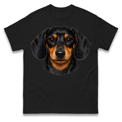 Dachshund Ansikte T-shirt T-shirt Herr Dam Unisex Toppar T-shirts