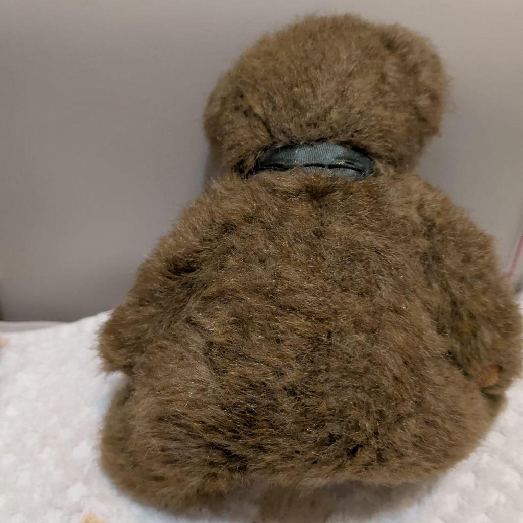 [USED] Brown teddy bear with ribbon, approx. 25cm