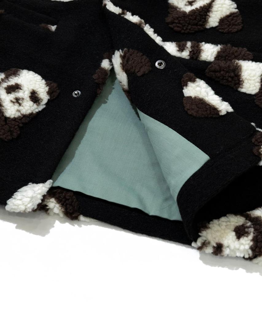 [go slow caravan] 350217 Original Jacquard Boa Vest, Black, Free Size