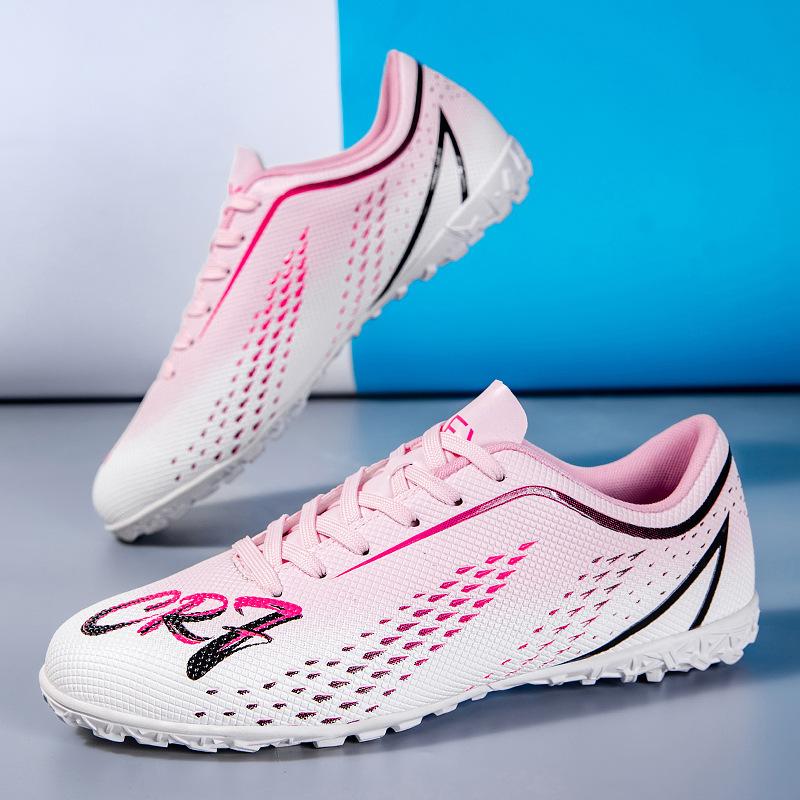 CR7 Low-top Football Shoes Tf Broken Nails Artificial Turf AG Nails Leather Feet Boys and Girls Students Training Shoes