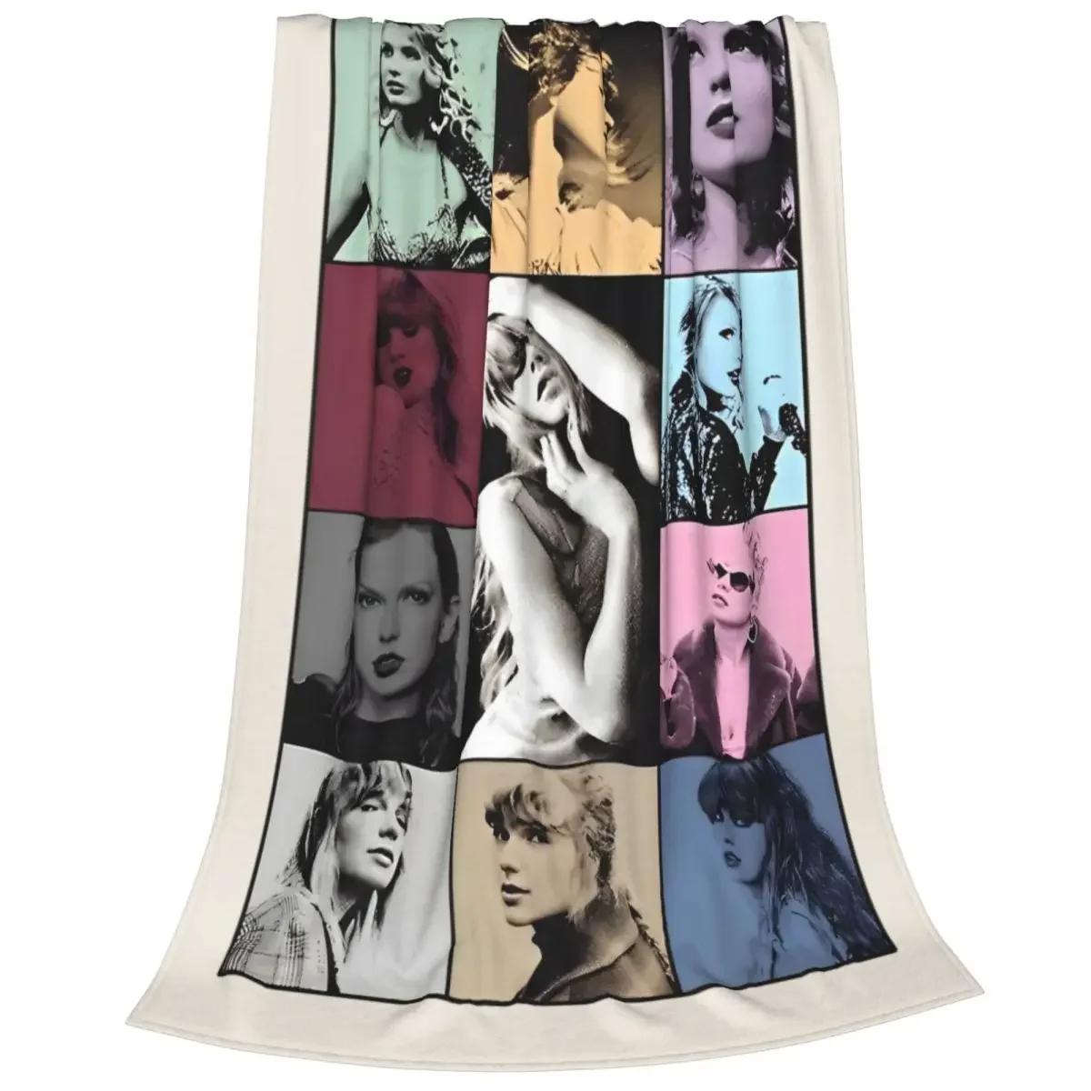The Eras Tour Flannel Throw Blanket  Lightweight Portable Tayloring Print for Bedding  Outdoor Use 40x50in