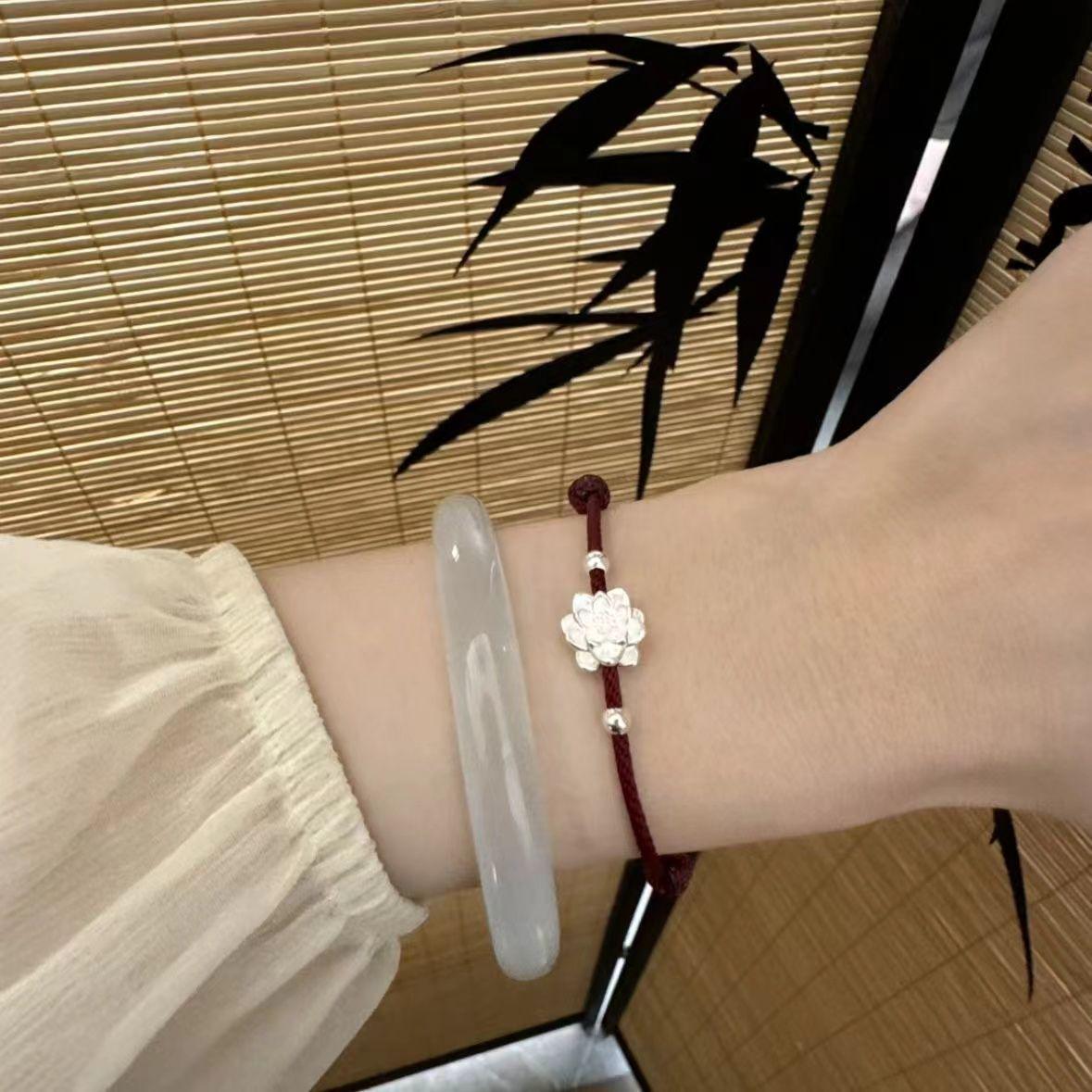 

Коллекция винтажных браслетов в китайском стиле унисекс ручной работы с регулируемым размером на удачу