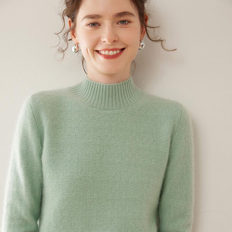Pull en Cachemire à Col Rond pour Femme - Coupe Ample, Pull de Base Automne Hiver