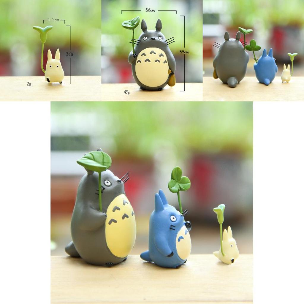 Harz Cartoon Mein Nachbar Totoro Miniatur Garten Deko Mit Blattdesign Für Zuhause Büro Geschenk