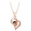 Elegant Heart Shaped Memory Necklace With Unique I Love You Feature Projection