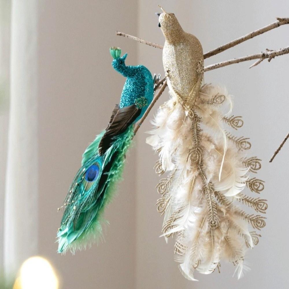 Glitter Feather Birds Decor Handmade Christmas Tree Decoration  Christmas Season