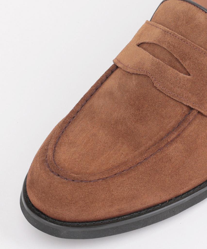 Brenowelt First Italian Suede Light Brown Penny Loafers