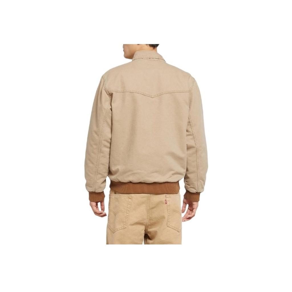 Levis Workwear Casual Loose Fashion Long Sleeve Denim Jacket Men jackets Light-Brown A8583-0004