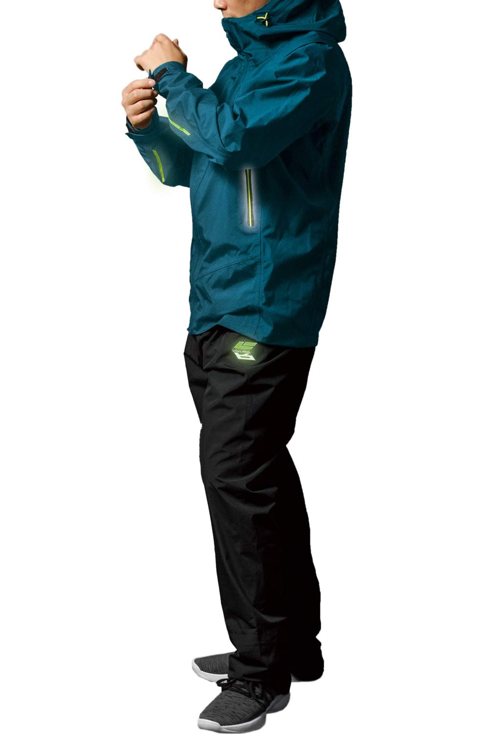 

Rain suit pressure reflective string adjustment tape Blue LL [Mac] (water resistance 10000mmH2O) (moisture permeability 5,000g/m2) (phosphorescent синий