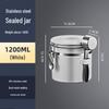 Stainless Steel Airtight Coffee Bean Storage Jar with Breathing Valve & Spoon