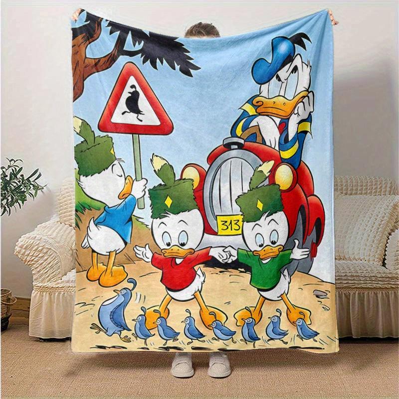 1pc, Donald Duck Family Adventure: Cozy Throw Blanket Perfect for Home Decor, Couch Cover, Outdoor Use, Travel, Camping