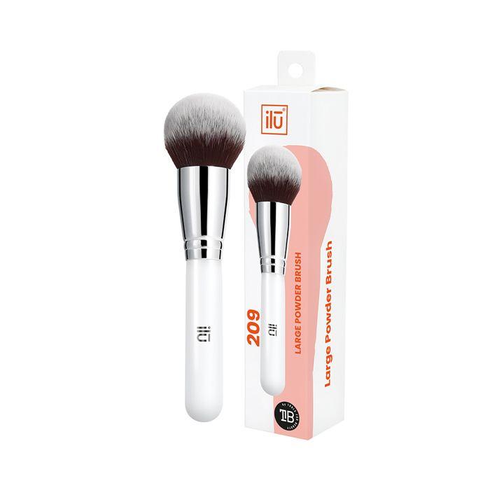 Pinceau à Poudre Large - ILŪ - Modèle 209 - Couleur Blanc - Application Facile - Maquillage Impeccable