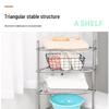 Stainless Steel 8-Tier Triangular Storage Shelf