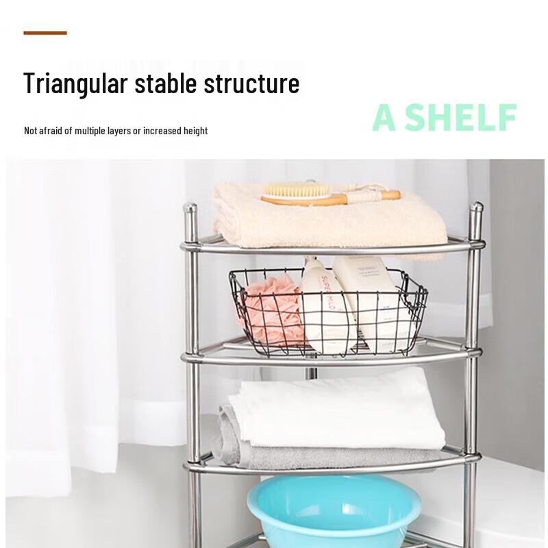Stainless Steel 8-Tier Triangular Storage Shelf