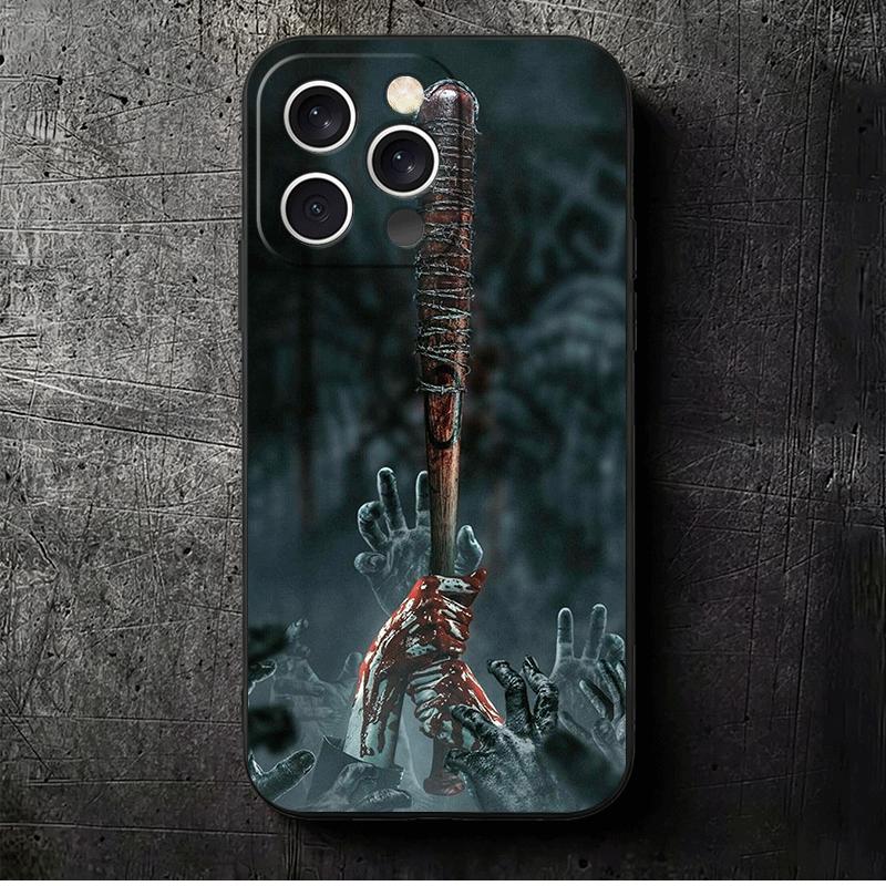 

The Walking Deads Soft Phone Case for iPhone 16 16E 17 Air 15 Pro Max 14 Plus 13 Mini 11 12 7 Black Cover Back Shell iPhone 13