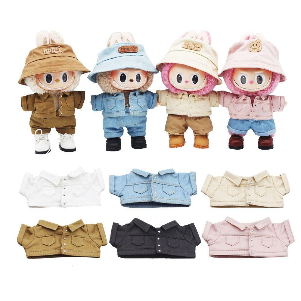 

Toy Accessories Labubu Time Clothes Doll s Clothes Labubu Doll Denim jacket Kids Girls Toys білий